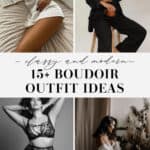 collage of women wearing lingerie and sultry outfits for a boudoir photoshoot session