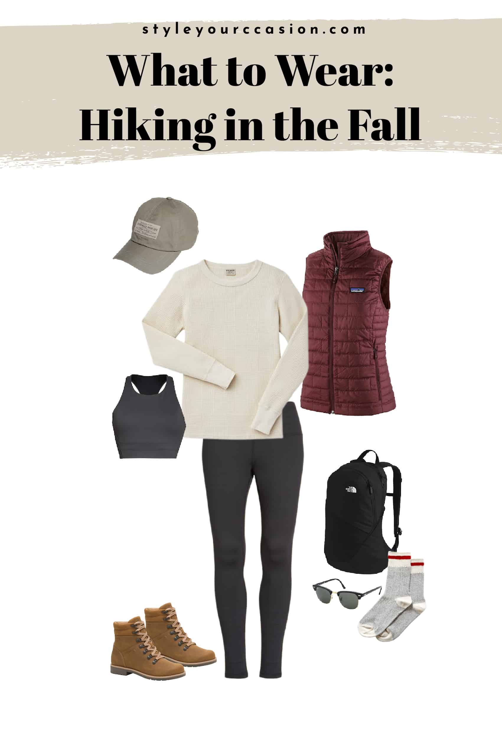 What To Wear Hiking in the Fall minimal, neutral, classic outfits