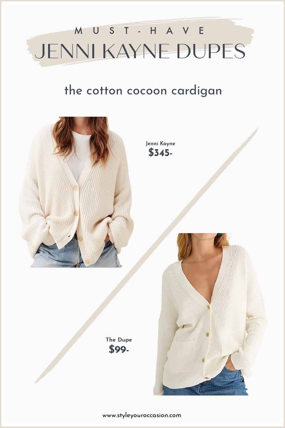 10+ Must-See Jenni Kayne Dupes for 2024 | Cocoon Cardigan, Sweater...