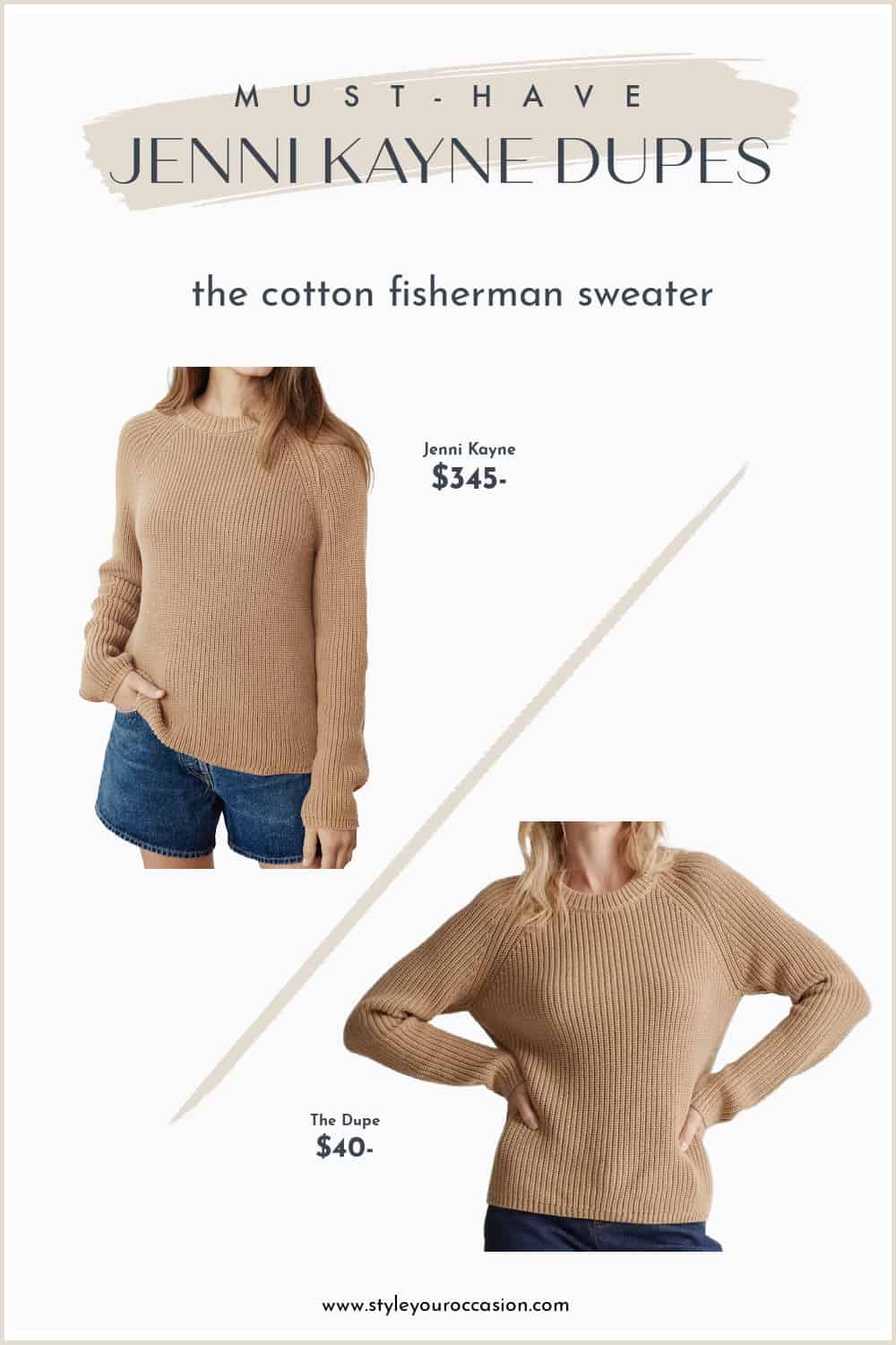 10 Must See Jenni Kayne Dupes For 2024 Cocoon Cardigan Sweater   Jenni Kayne Dupes Cotton Fisherman 