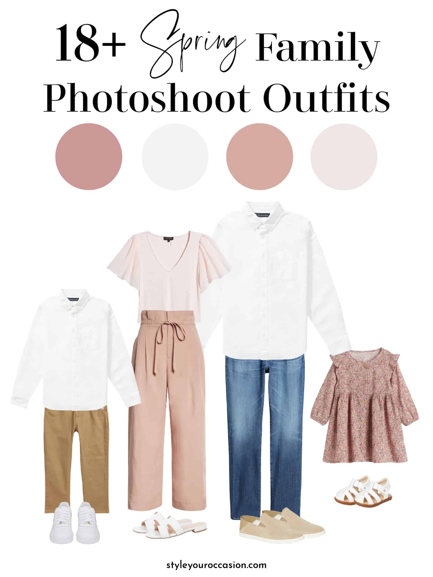 18+ Spring Family Photo Outfits You'll Love stylish, elevated, and fun!