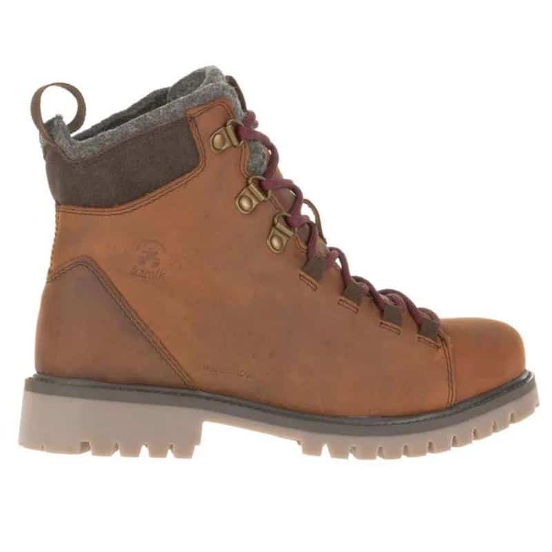 stock image of a chestnut brown Kamik brand hiking boot