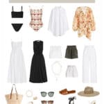 Collage of what to pack for a Mexican beach vacation.