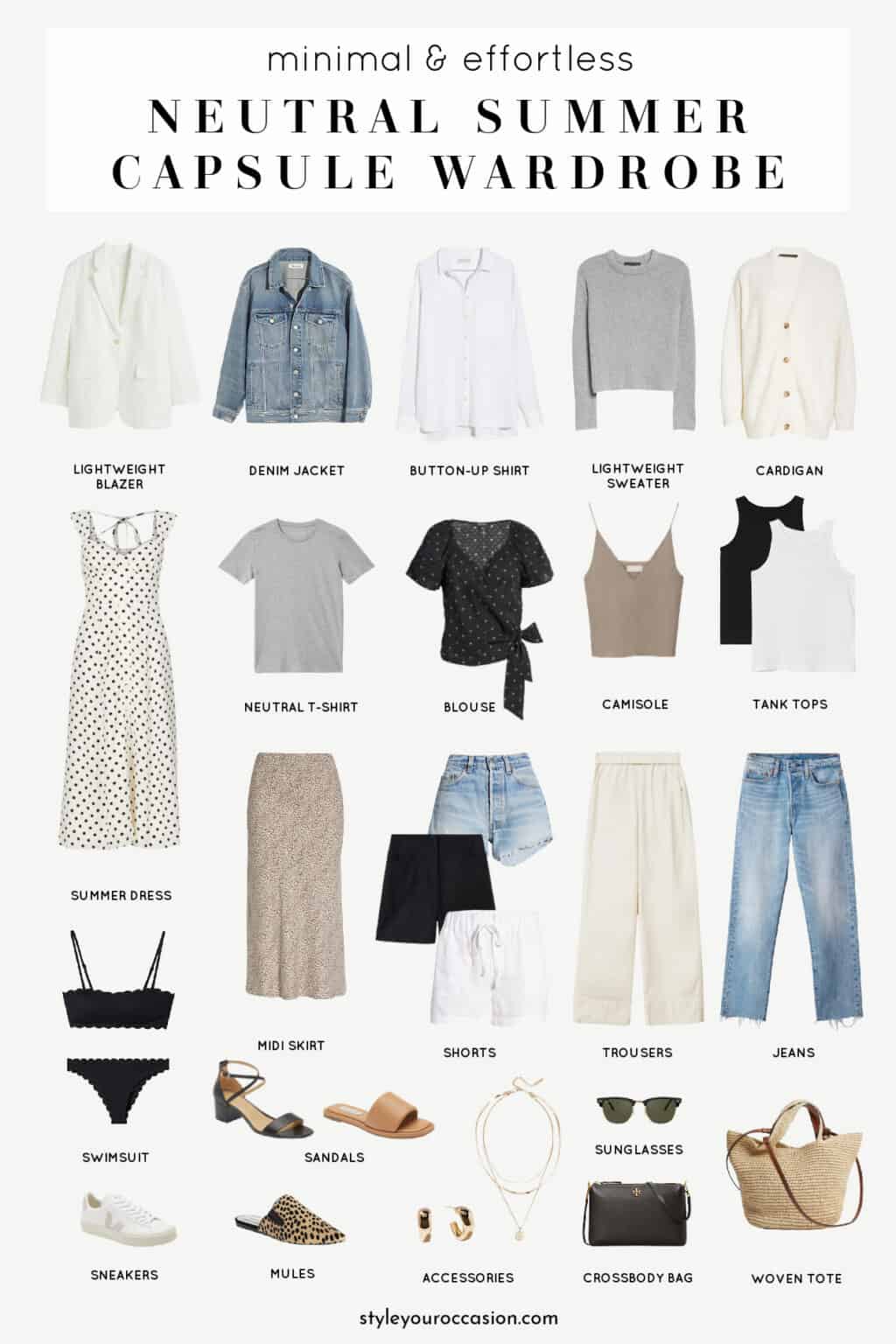 2023 Summer Capsule Wardrobe: Checklist + Effortless Outfits