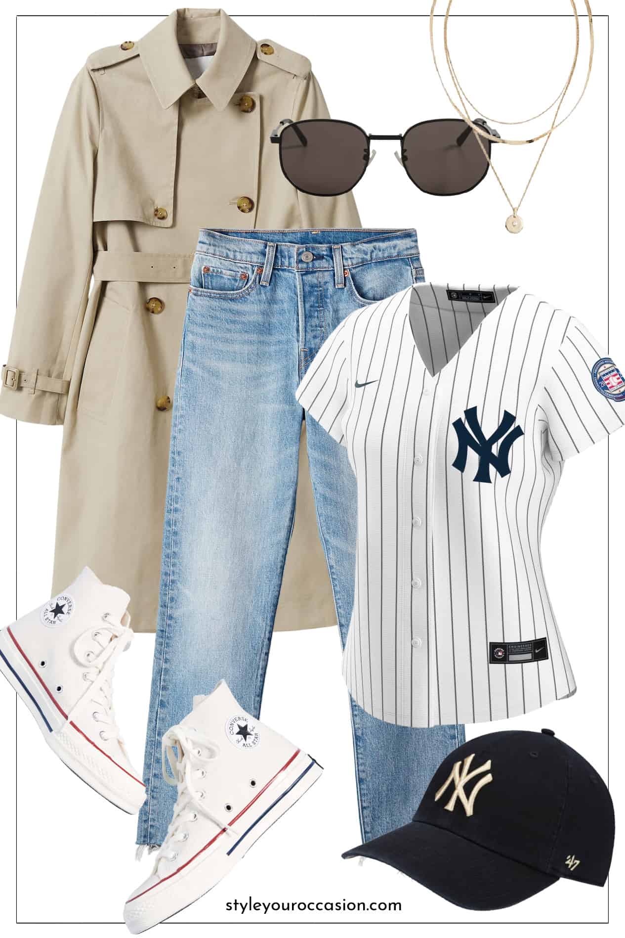baseball button up jersey outfit