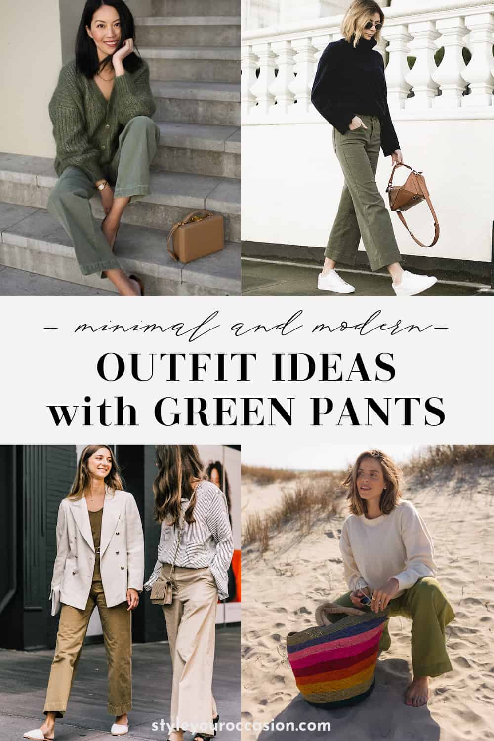colour combination with green pant