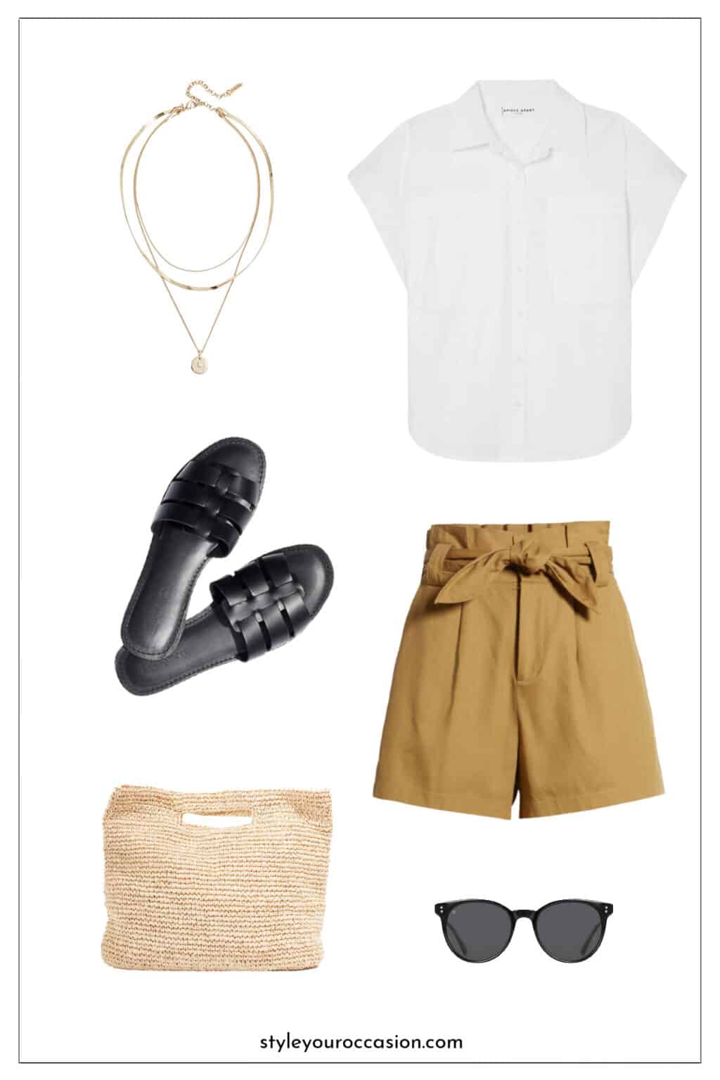 10+ Paper Bag Shorts Outfit Ideas - minimal, neutral, chic + elevated!