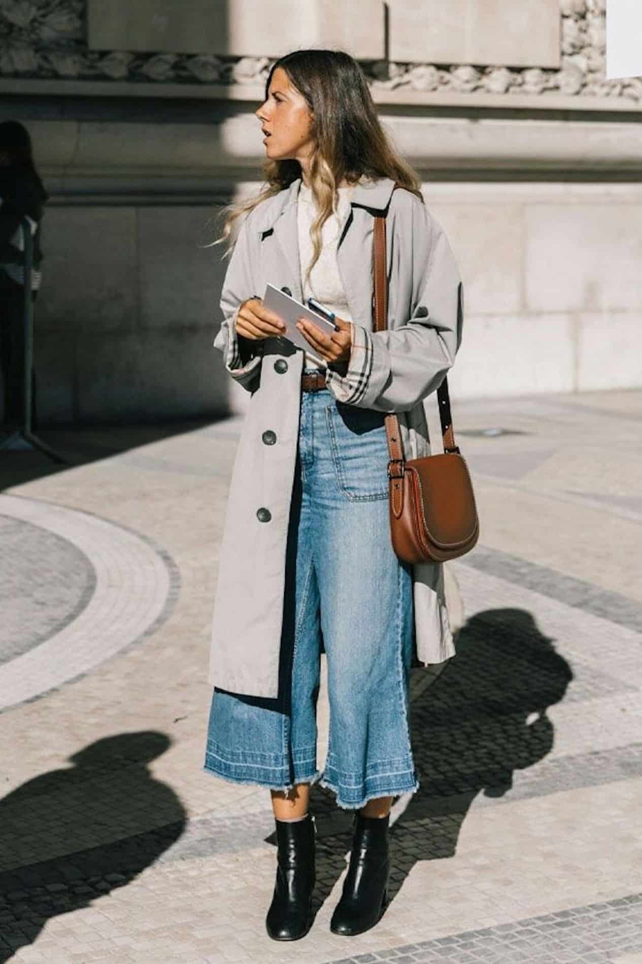 cropped wide leg jeans with booties