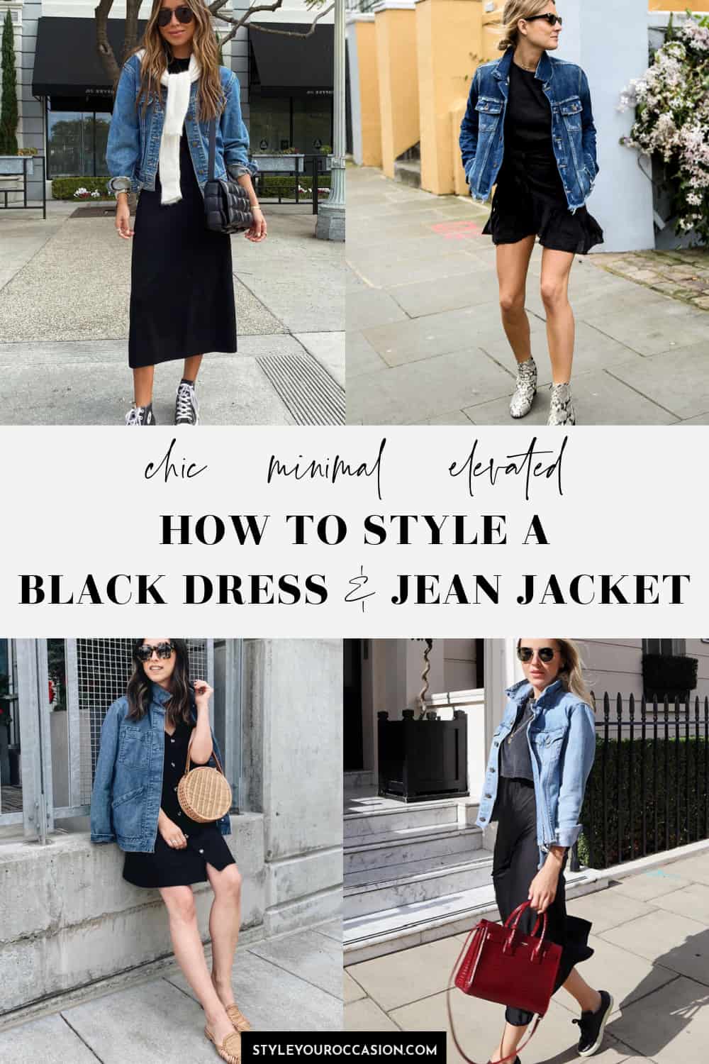 11+ *Modern* Ways To Style A Jean Jacket With Black Dress