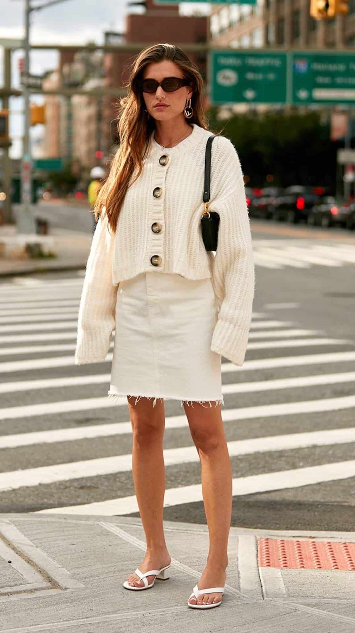 10+ White Jean Skirt Outfit Ideas That Are Minimal + Elevated!