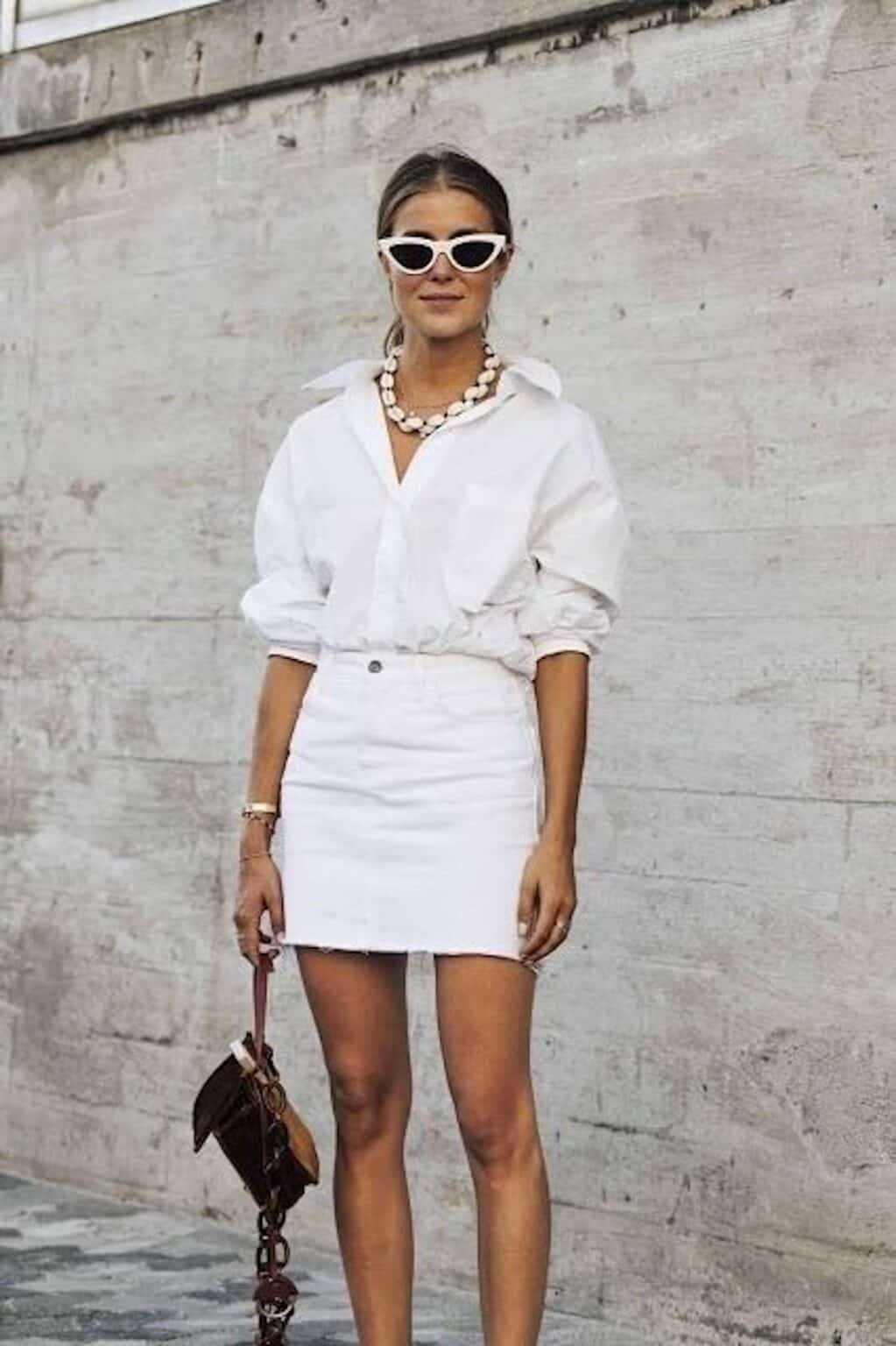 10+ White Jean Skirt Outfit Ideas That Are Minimal + Elevated!