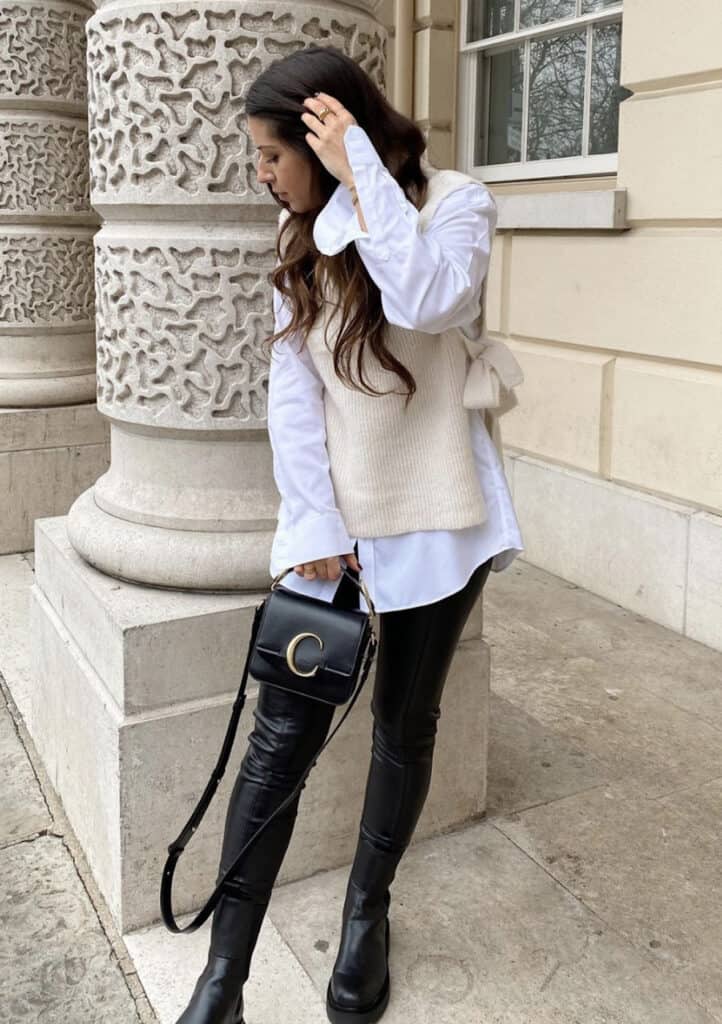 Best Tops To Wear With Leather Leggings in 2024 + Chic Outfits!