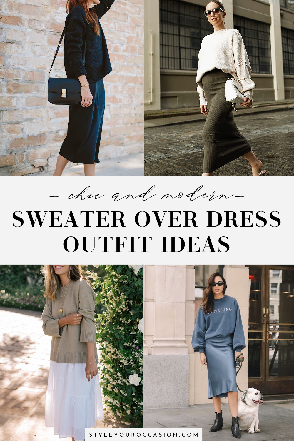 How To Wear A Sweater Over Dress: Chic Outfits + Tips To Own This Look!