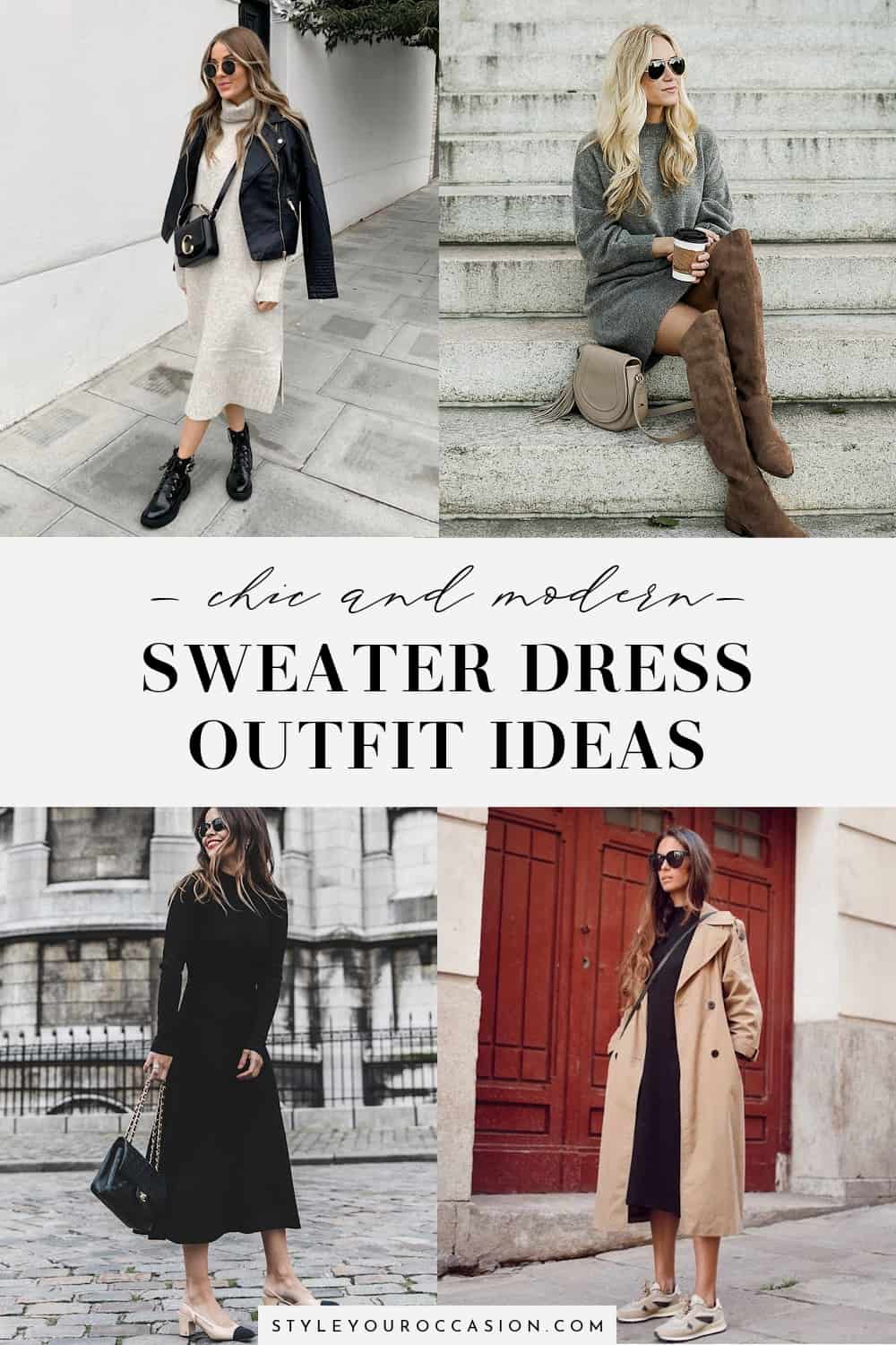 The Best Shoes To Wear With Sweater Dresses + 10 *Chic* Outfits!