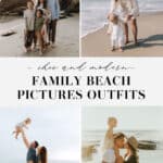 collage of images of family beach photos