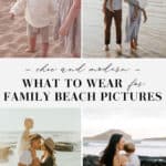 collage of images of family beach photos
