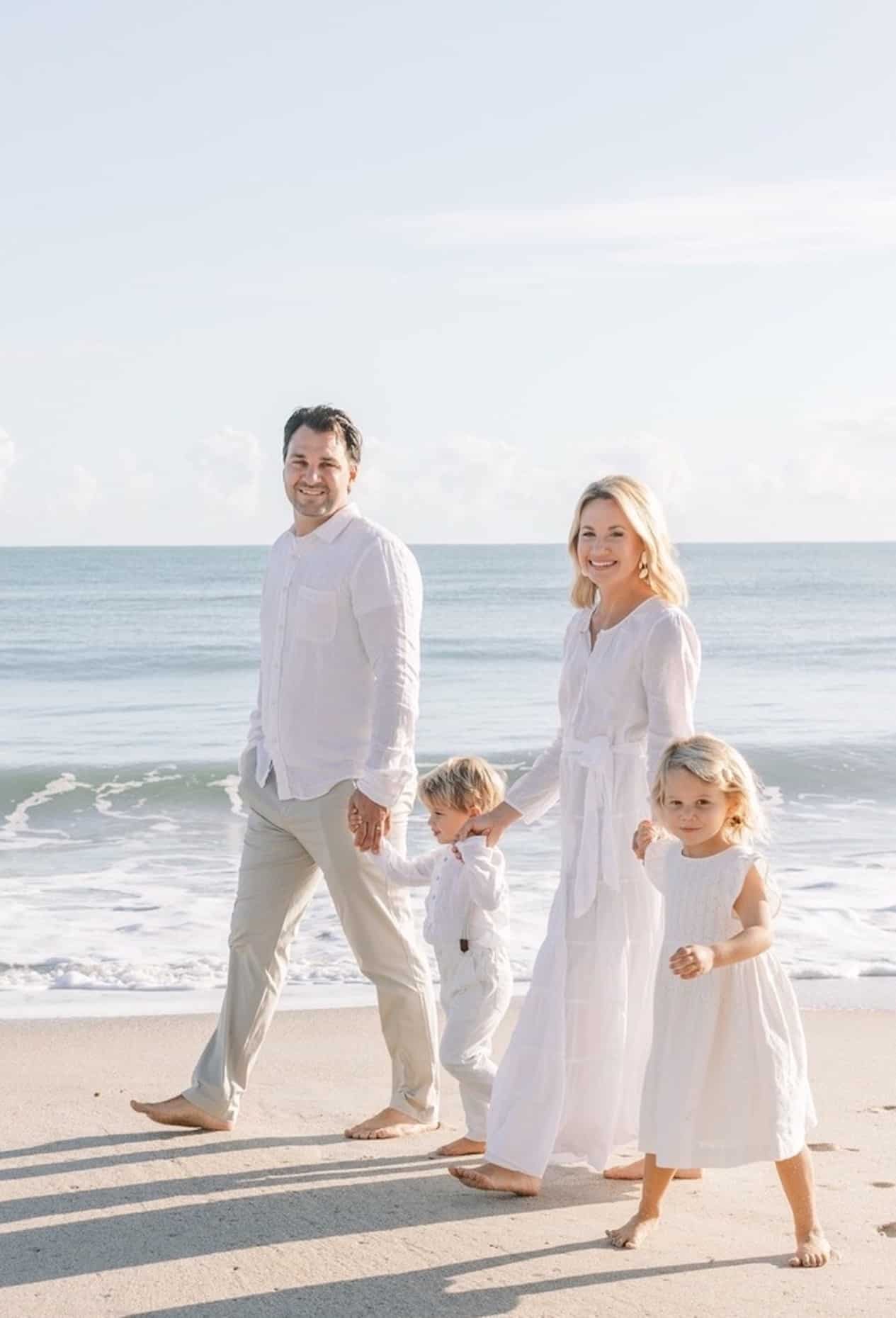 Formal family beach portraits.