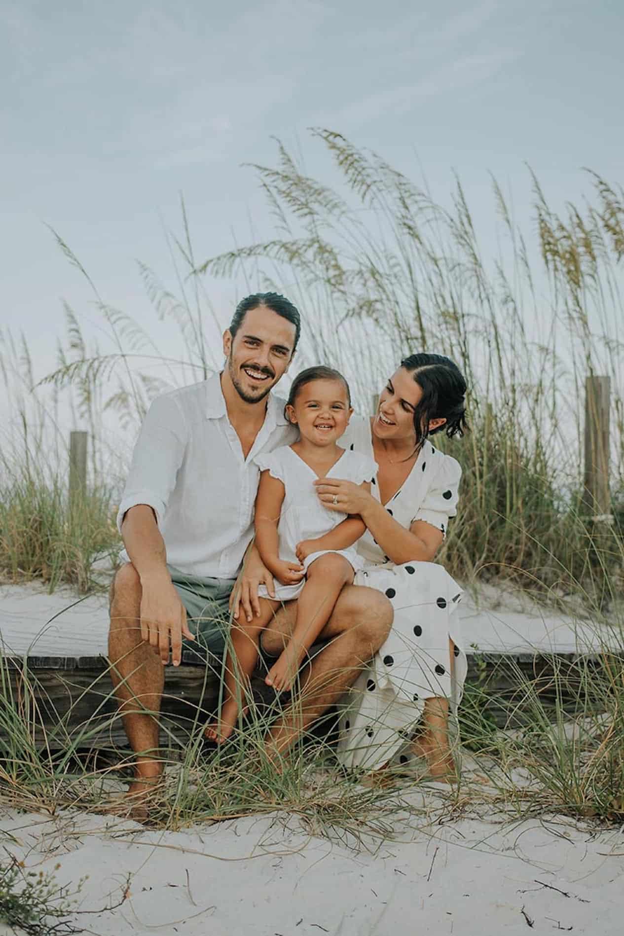 Formal family beach portraits.