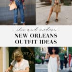 collage of images of women in outfits in New Orleans