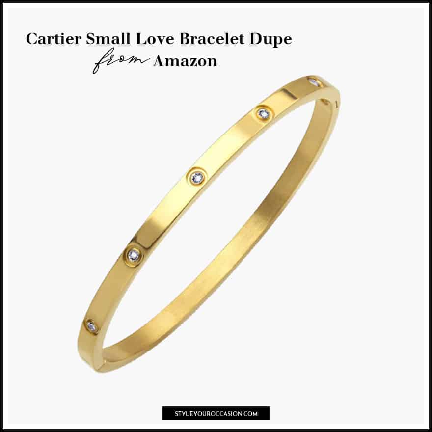 image of a Cartier bracelet dupe from Amazon