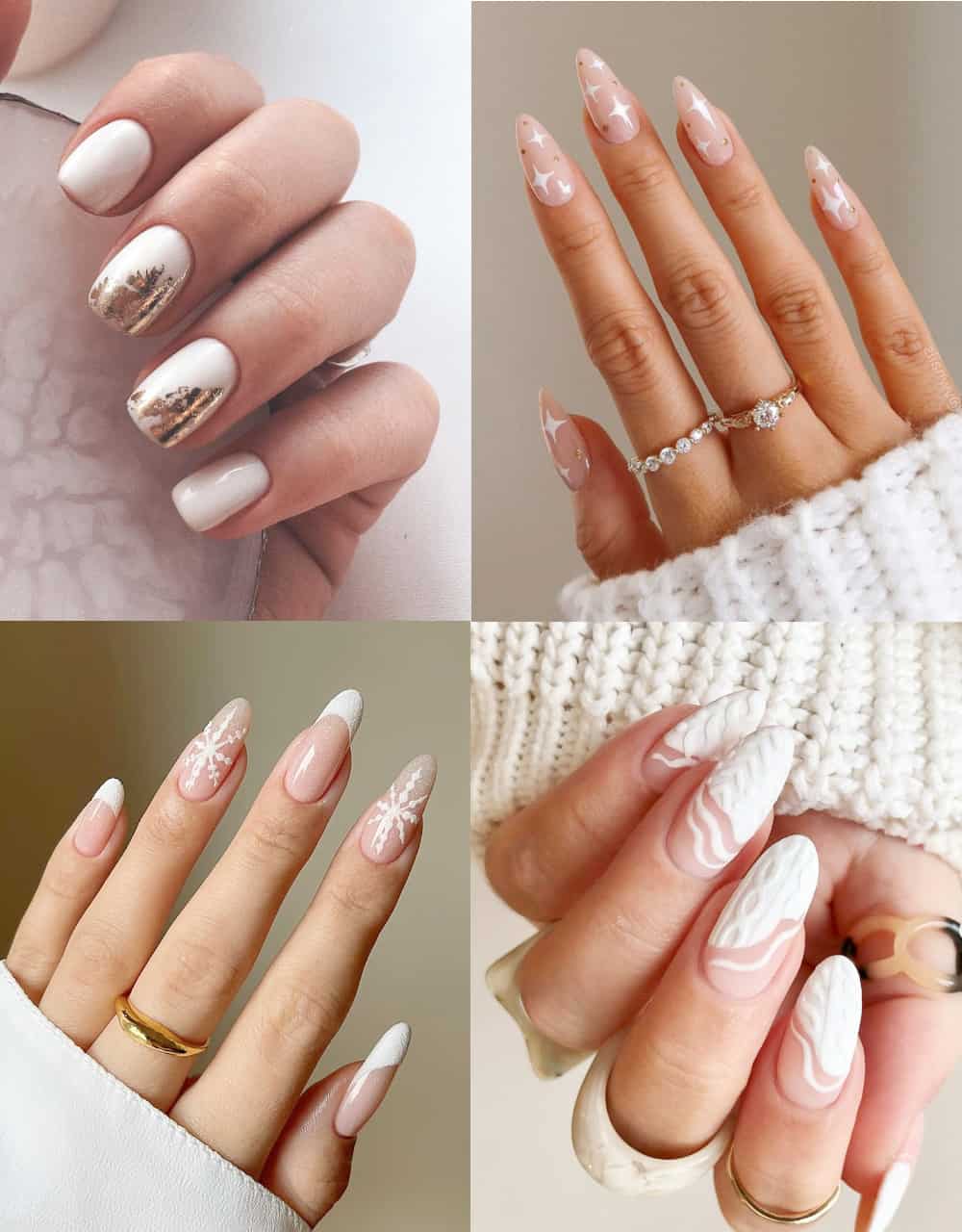21+ *Stunning* White Christmas Nails You'll Love for 2022