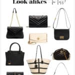 collage of bags that are dupes of Yves Saint Laurent Bags