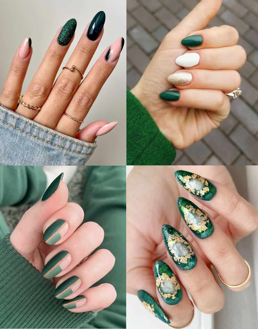 60 Stunning Forest Green Nails Designs 2023 To Rock The Green Trend   Girl Shares Tips