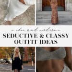 collage of women wearing sexy outfits that are classy and chic