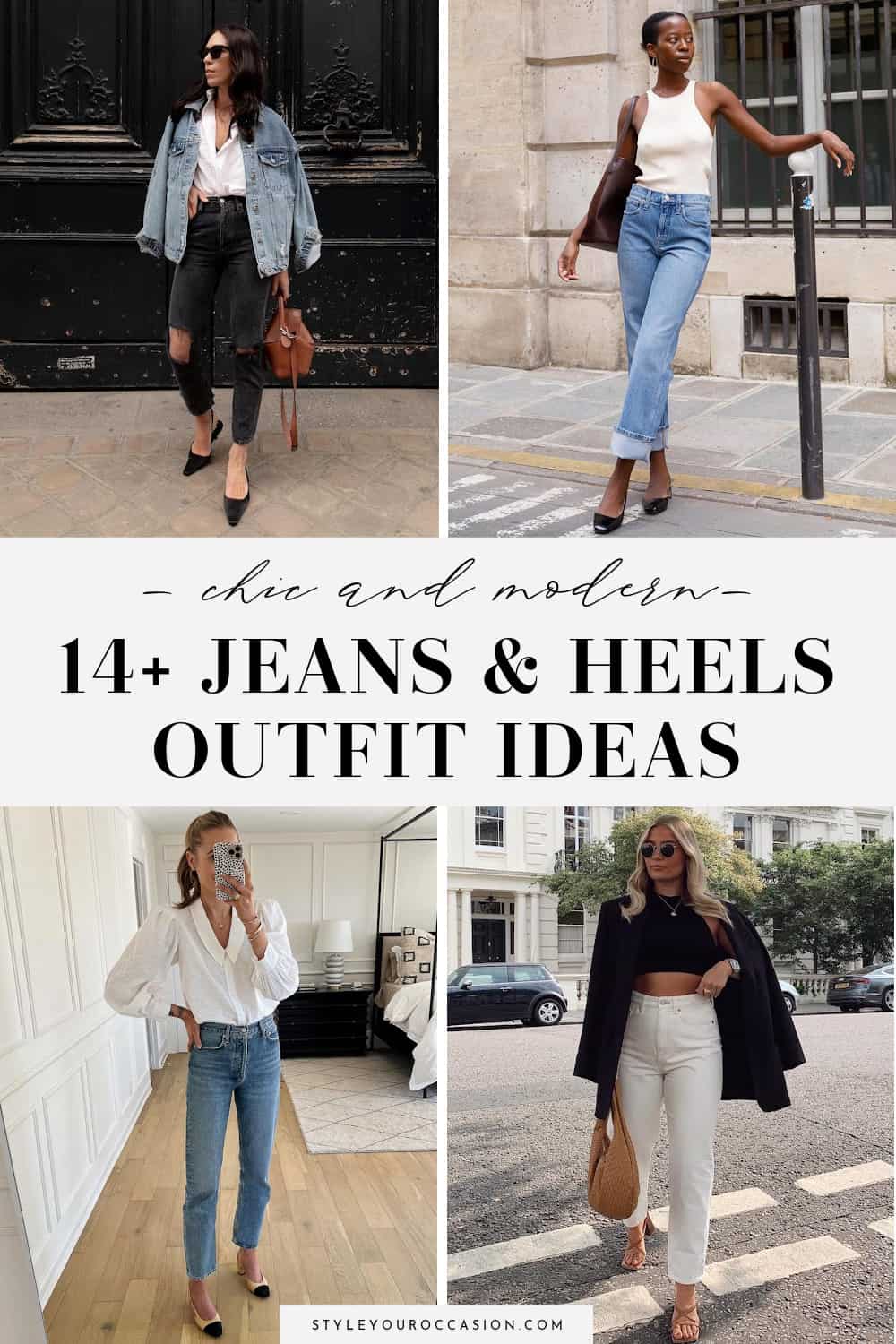 14+ Elevated Jeans and Heels Outfit Ideas | 2023, minimal, modern