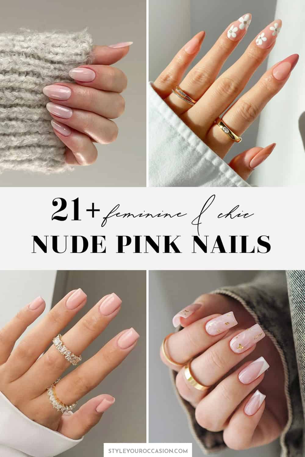 21+ Stunning Nude Pink Nails & Nude Marble Nails You'll Love!