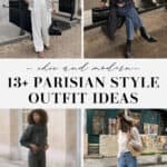 collage of Parisian women wearing chic outfits in Paris