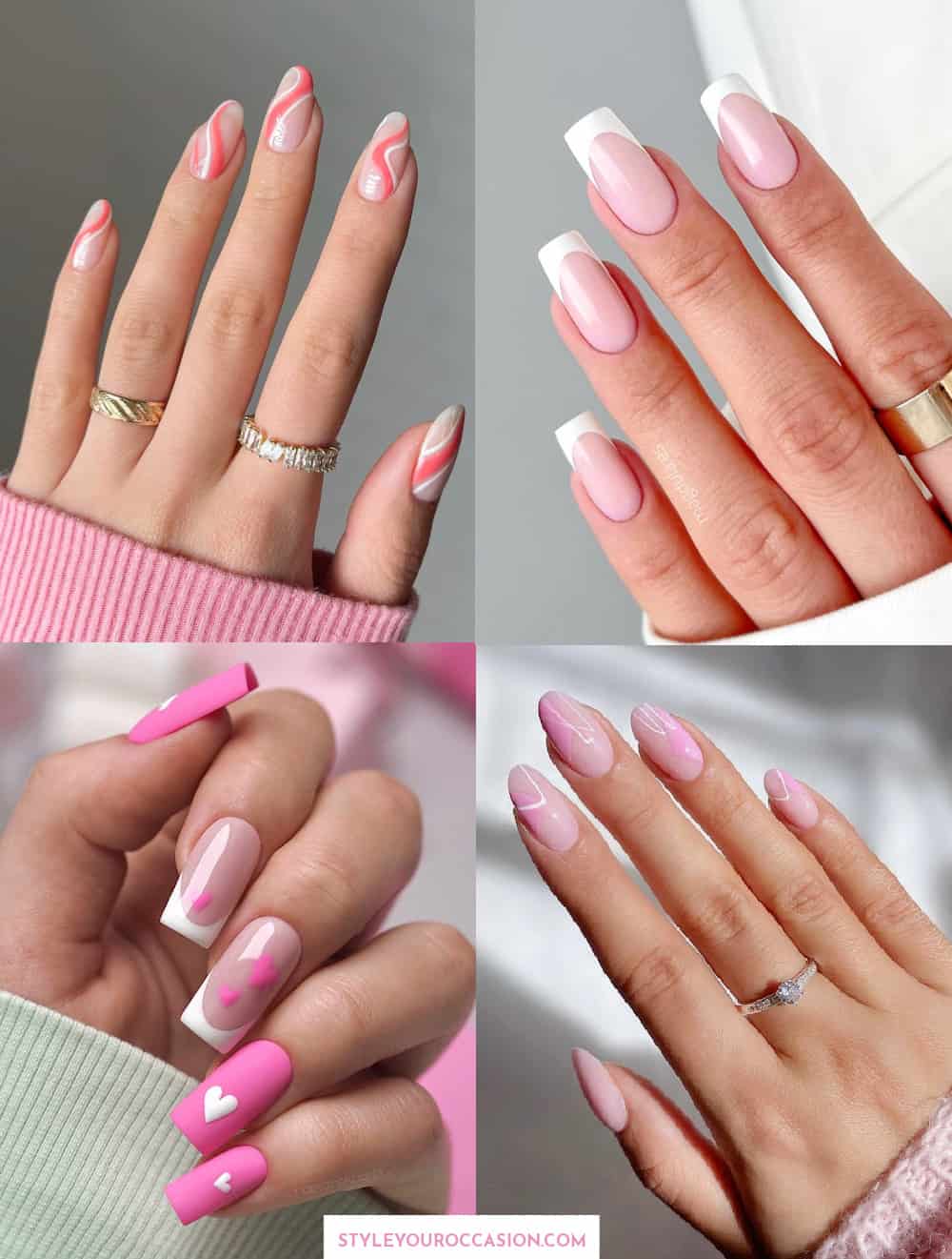 Pink and White Nails | Nail salon 62704