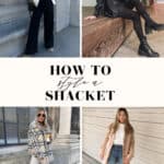 collage of women wearing outfits with shackets