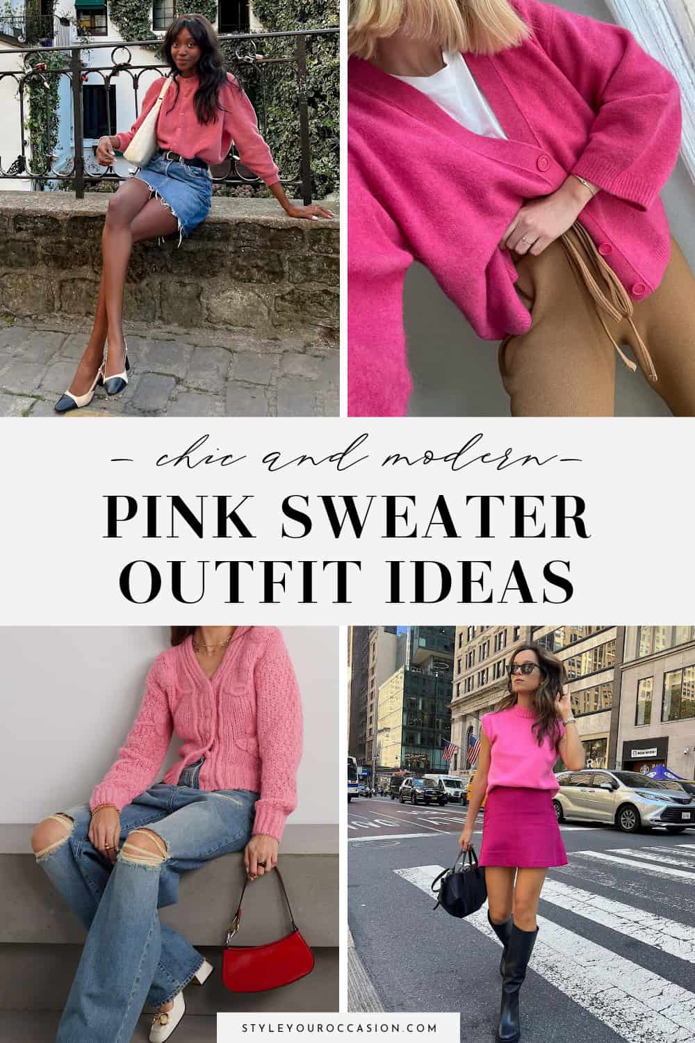 14+ Pink Sweater Outfit Ideas That Are Sweet, Chic & Modern
