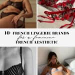 collage of images with pieces from French Lingerie Brands on stunning models