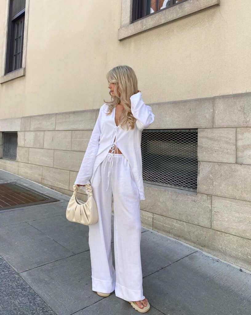 15+ Effortless Linen Pants Outfit Ideas for Spring & Summer