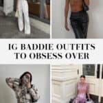 collage of women wearing stylish and trendy "baddie" outfits