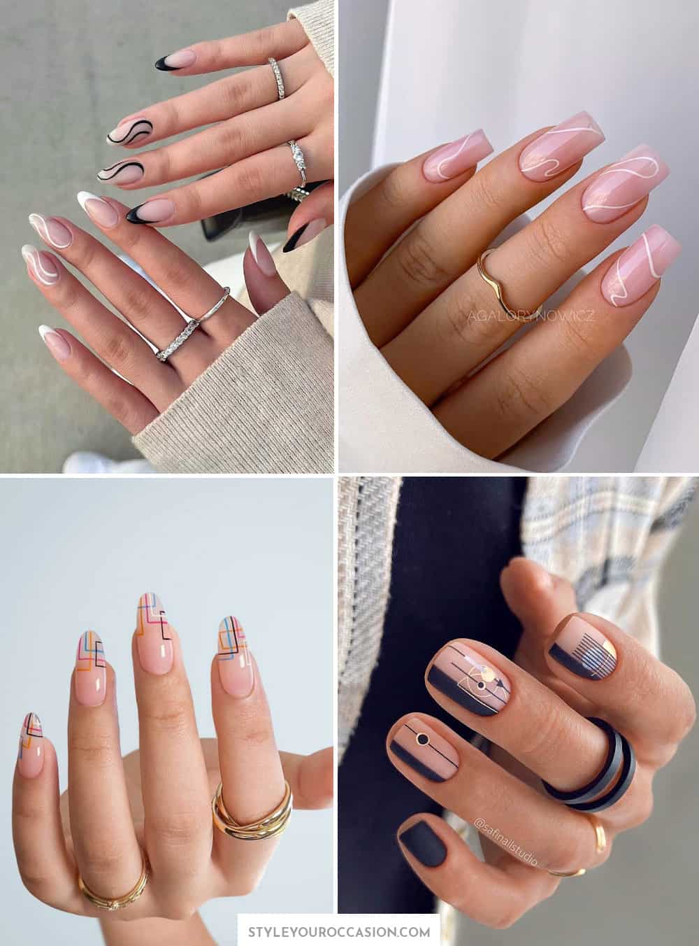 23+ Chic Line Nail Designs For A Modern Aesthetic in Any Season