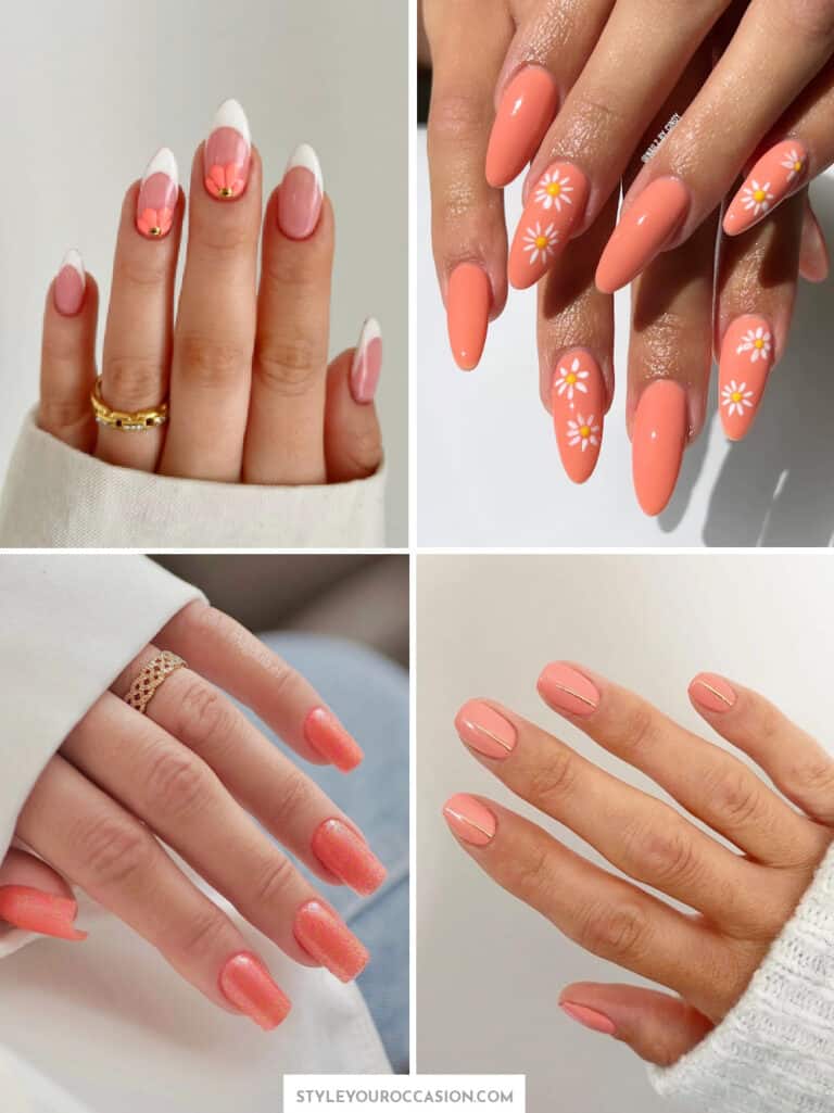 24+ Coral Peach Nails You'll Love for 2024!