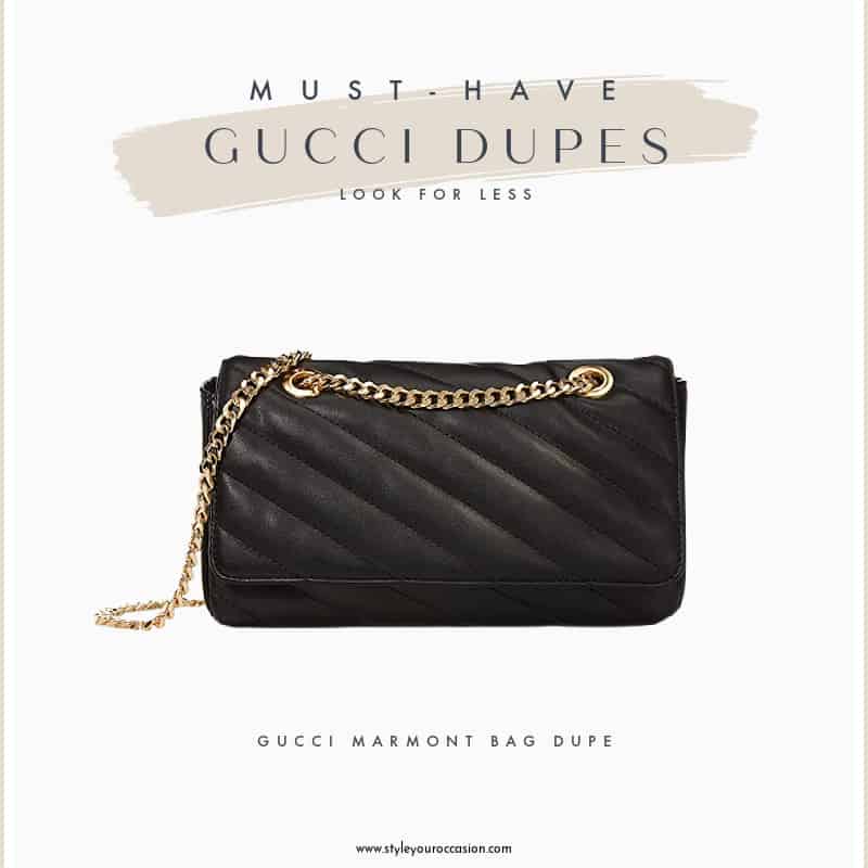an image board of the Gucci marmont bag dupe