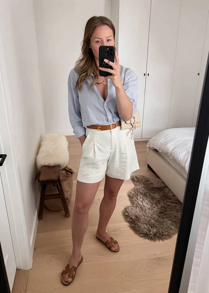 15+ Linen Shorts Outfit Ideas For Spring, Summer & Vacay Mode!