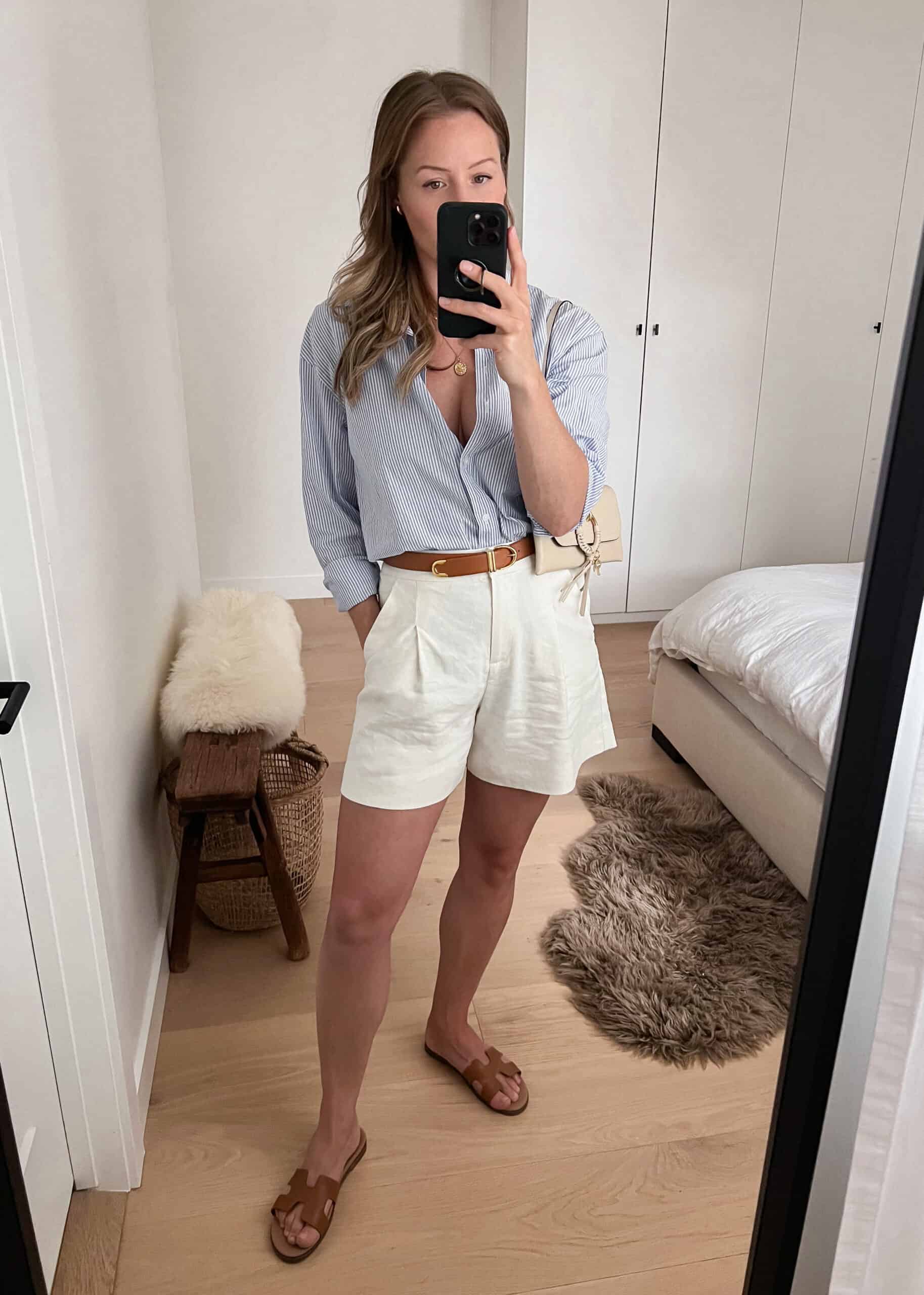 Tan shorts outfit outlet womens