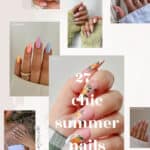 Pinterest image collage of chic summer nails