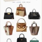 an image board of Hermes bag dupes and look-alikes