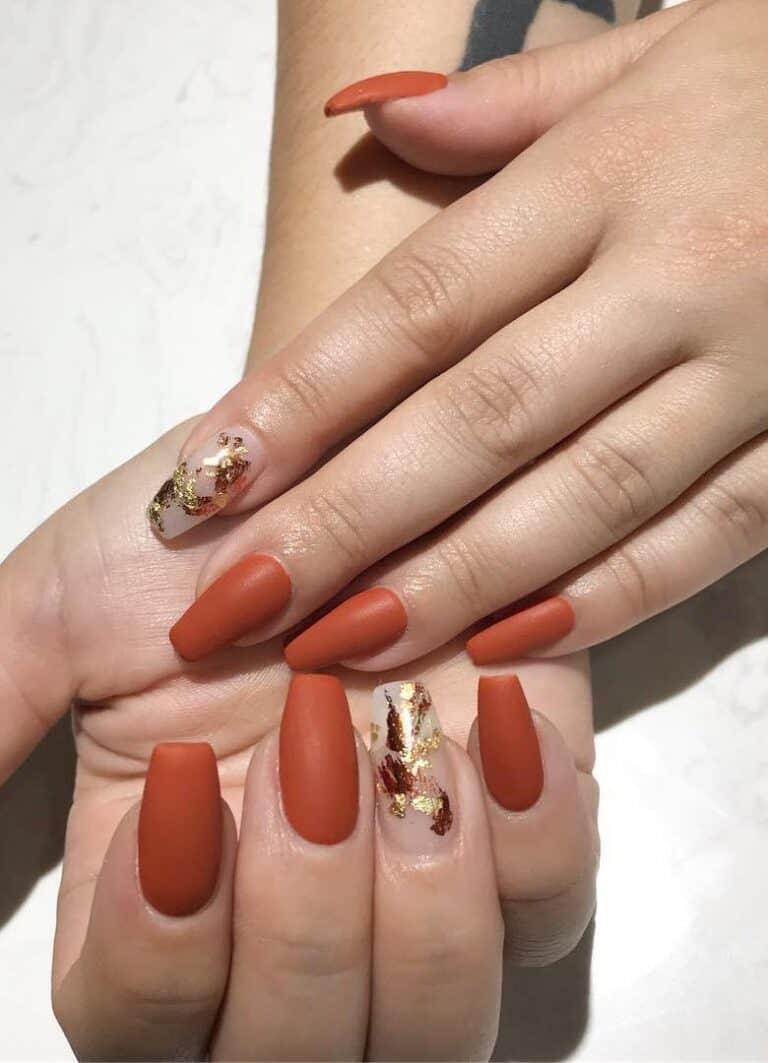 27 Stunning Burnt Orange Nails With A Cozy Vibe For 2023