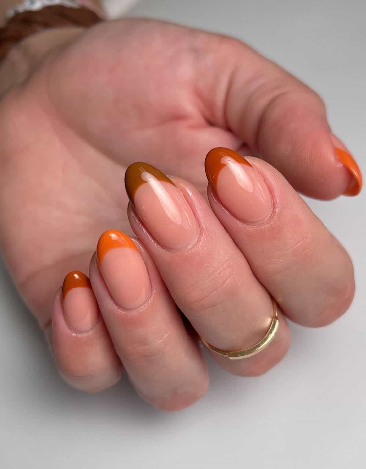 27 Stunning Burnt Orange Nails With A Cozy Vibe For 2023   Burnt Orange Nails @studiobarinails 1198x1536 