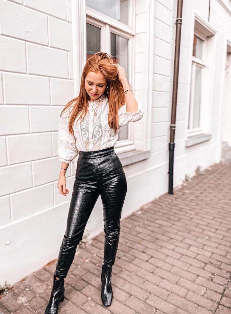 How to Wear Faux Leather Pants  Leggings 10 Outfit Ideas