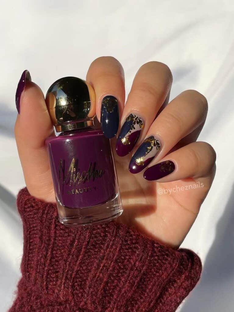 22+ Purple and Gold Nails With An Elegant Appeal (Dark & Light)