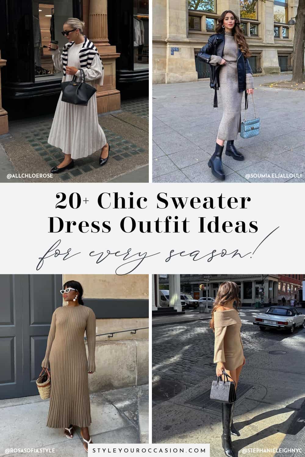 The Best Shoes To Wear With Sweater Dresses + 20 Chic Outfits
