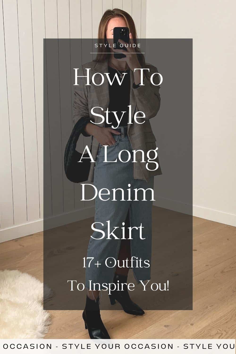 17+ Chic Long Denim Skirt Outfits Making Me Love This Trend!
